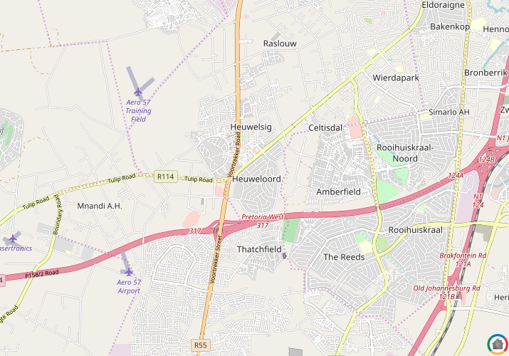 Map location of Heuweloord